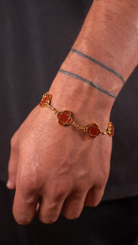 PULSERA TREBOL RED