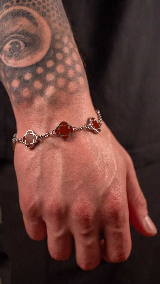 PULSERA TREBOL RED