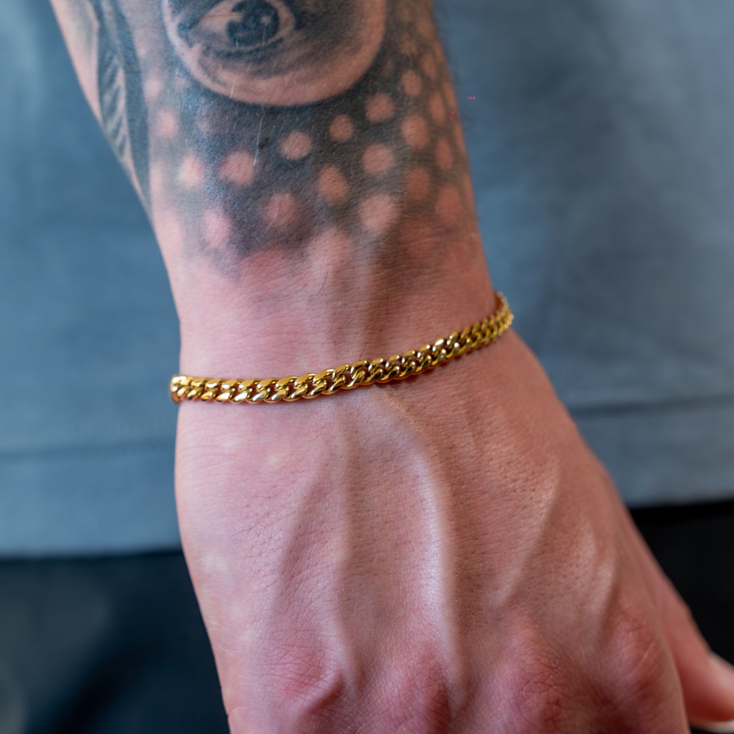 PULSERA CUBAN GOLD 5MM