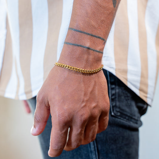 PULSERA CUBAN GOLD 5MM