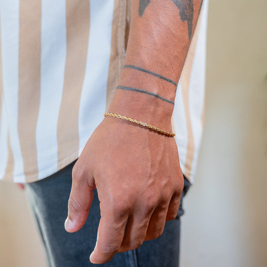 PULSERA TOURBILLON GOLD 3MM