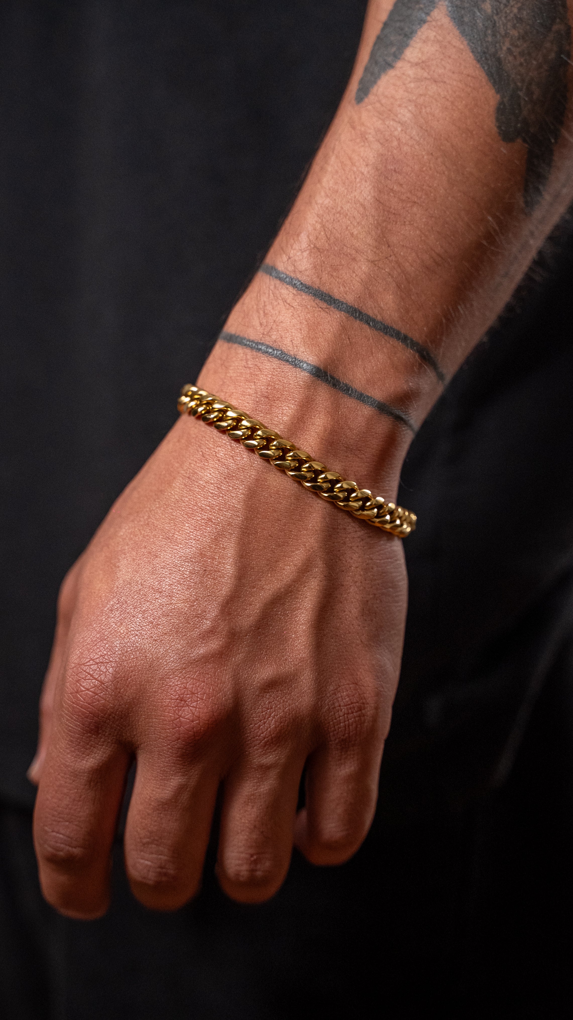 CUBAN GOLD SET - CUBAN CHAIN 5MM + PULSERA 8MM