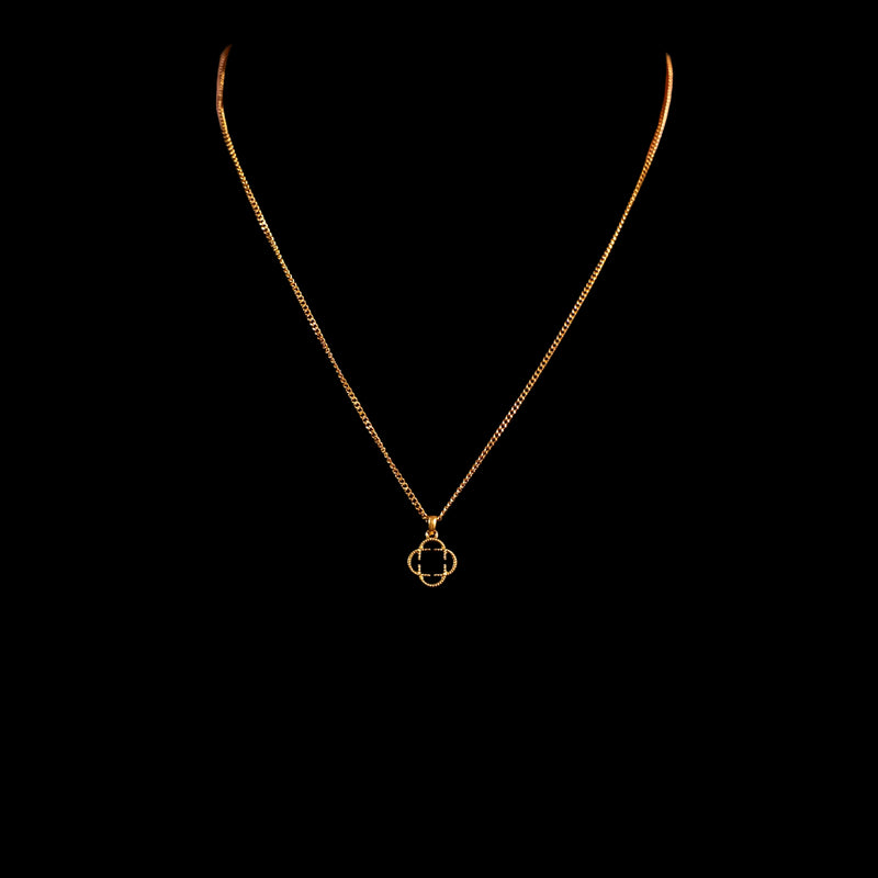 COLGANTE TREBOL BLACK GOLD