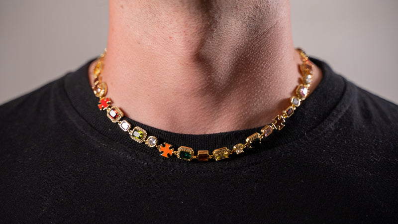 COLLAR DE GEMAS GOLD