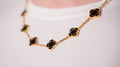 COLLAR TREBOL BLACK GOLD