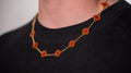 COLLAR TREBOL RED