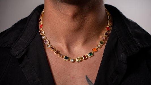 COLLAR DE GEMAS GOLD