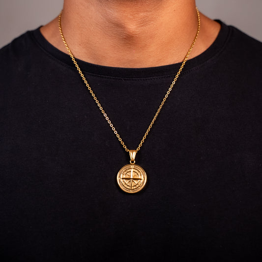 COLLAR COMPASS GOLD