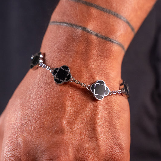 PULSERA TREBOL BLACK
