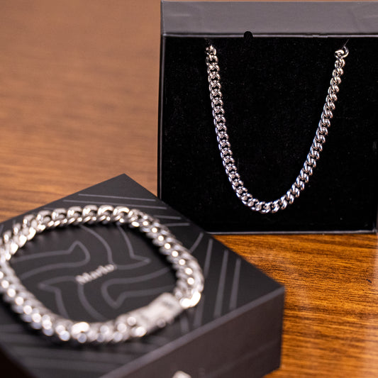 CUBAN SET - CUBAN CHAIN 5MM + PULSERA 8MM