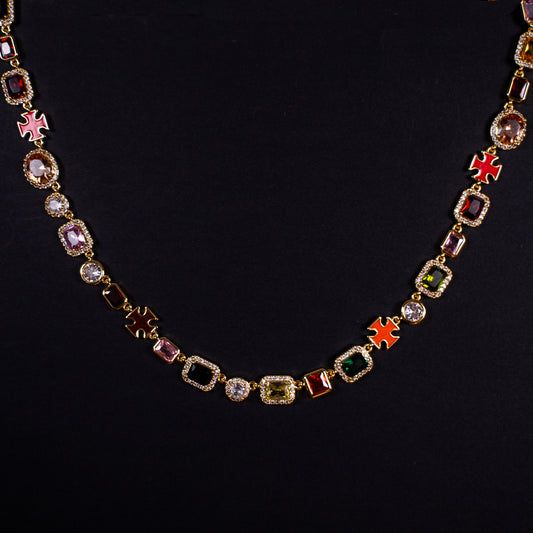 COLLAR DE GEMAS GOLD