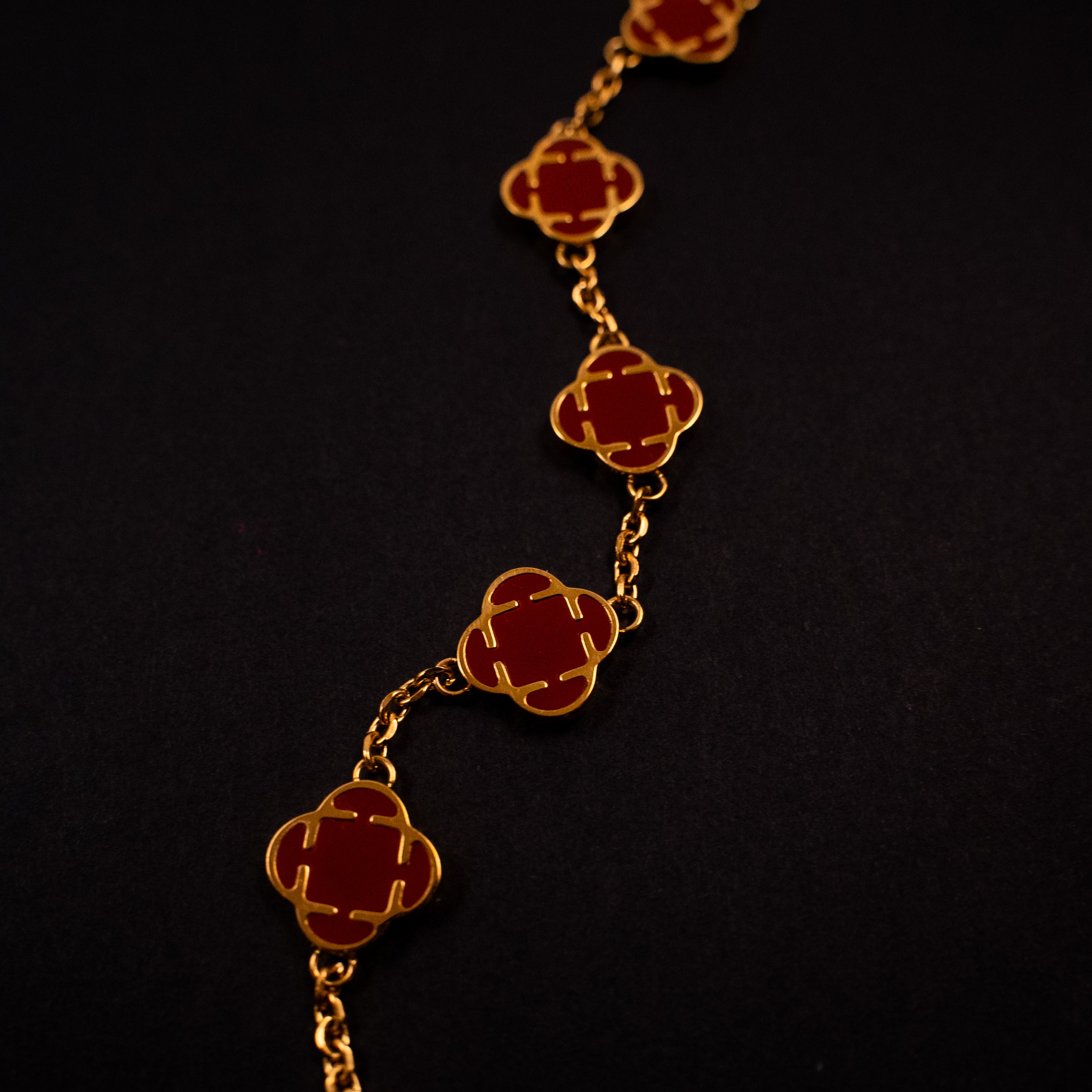 PULSERA TREBOL RED GOLD