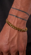 PULSERA CUBAN 8MM GOLD