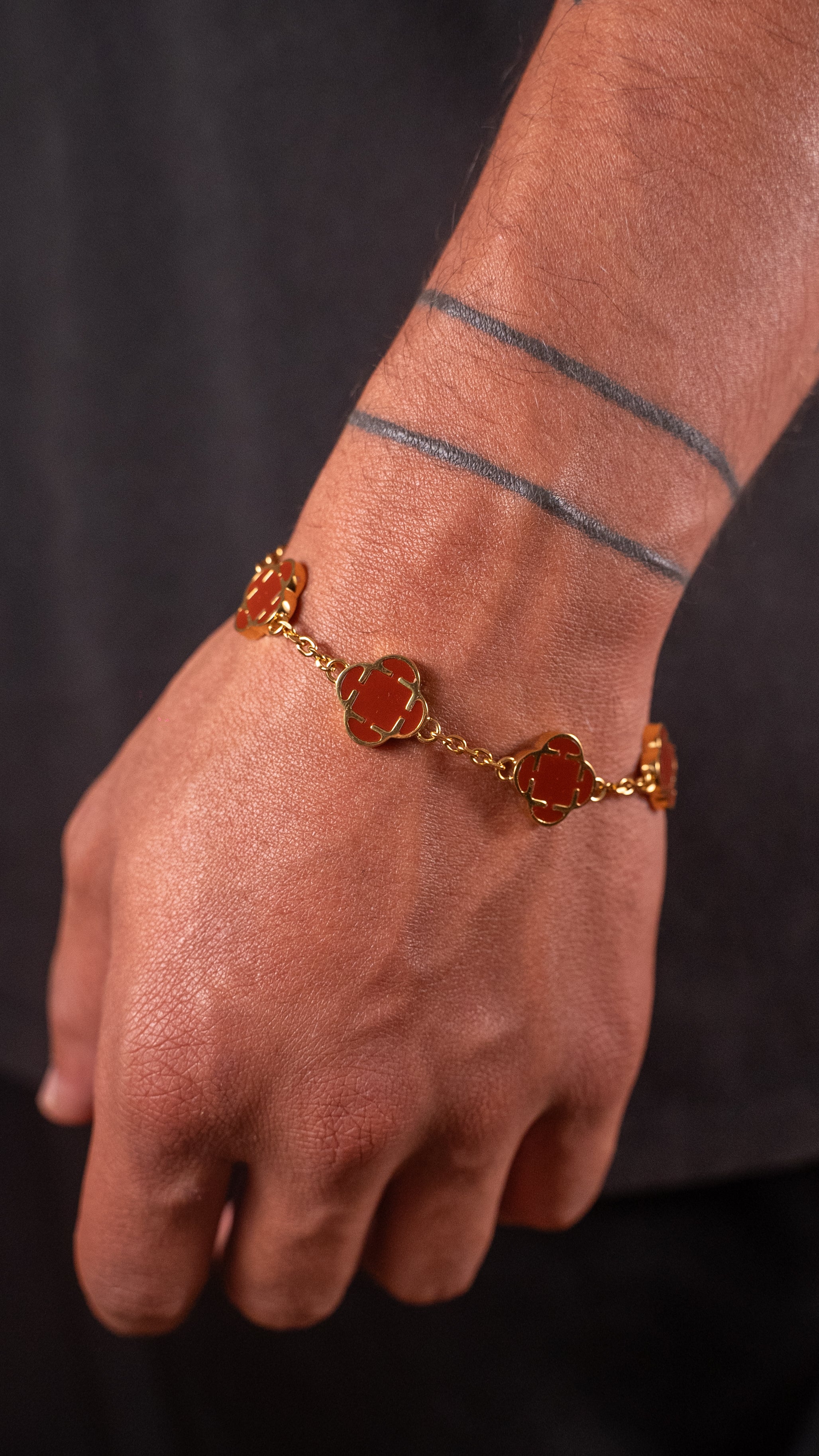 PULSERA TREBOL RED GOLD
