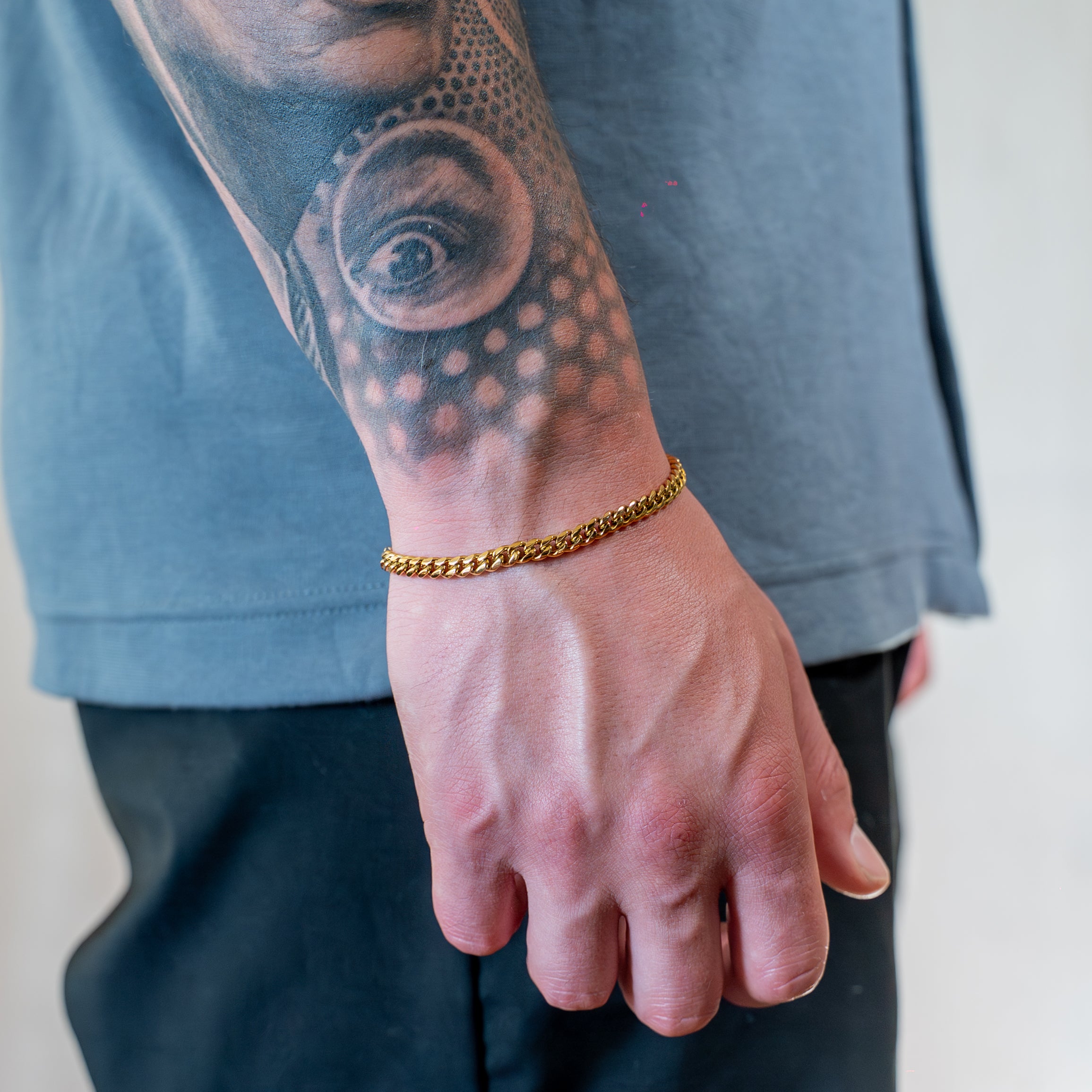 PULSERA CUBAN 5MM GOLD