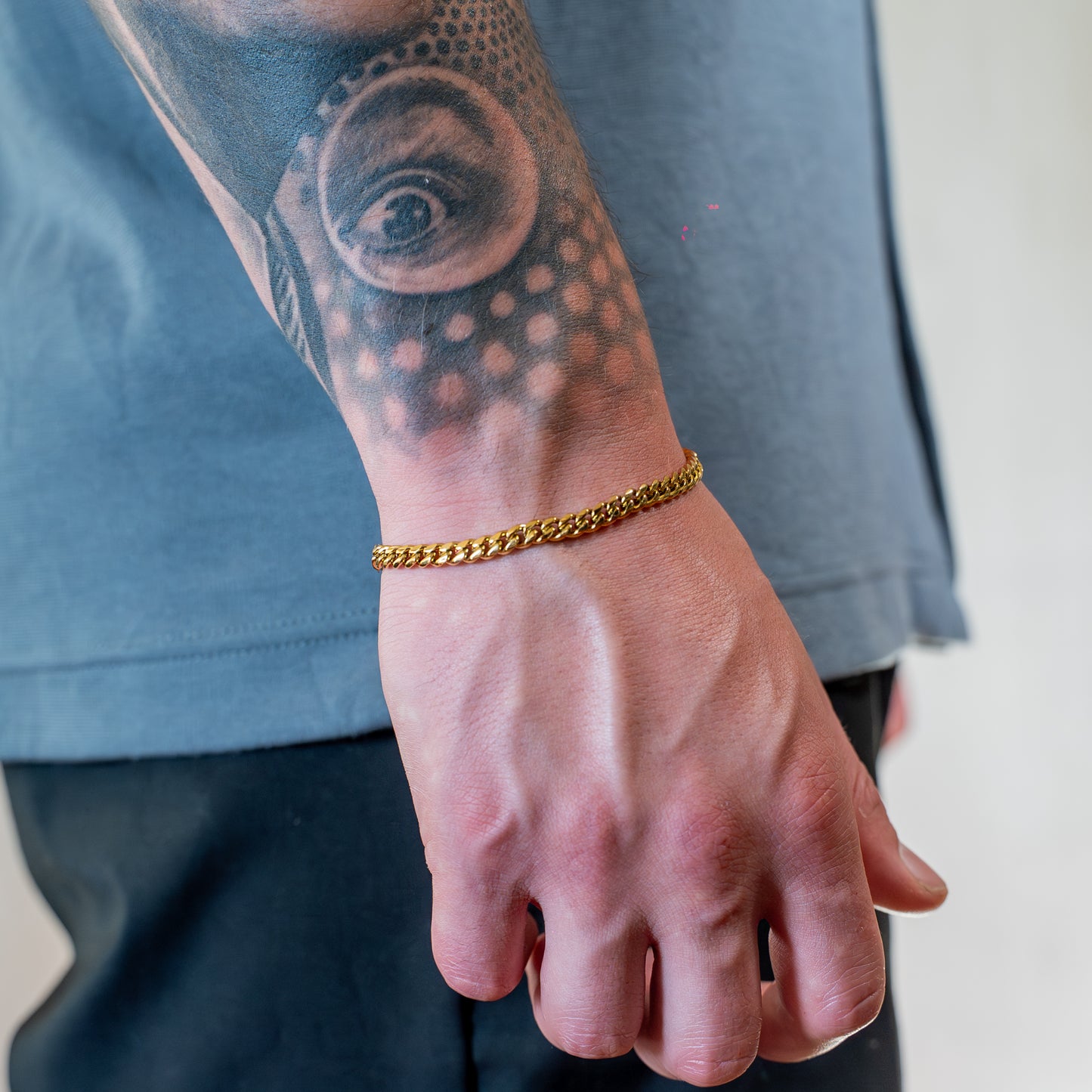 PULSERA CUBAN GOLD 5MM