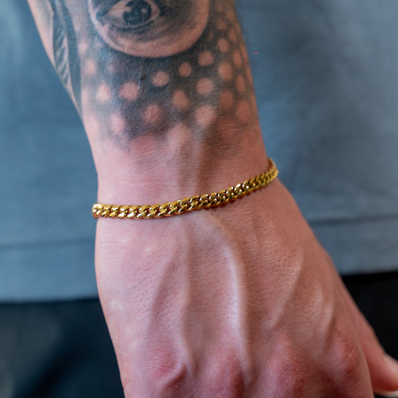 PULSERA CUBAN 5MM GOLD