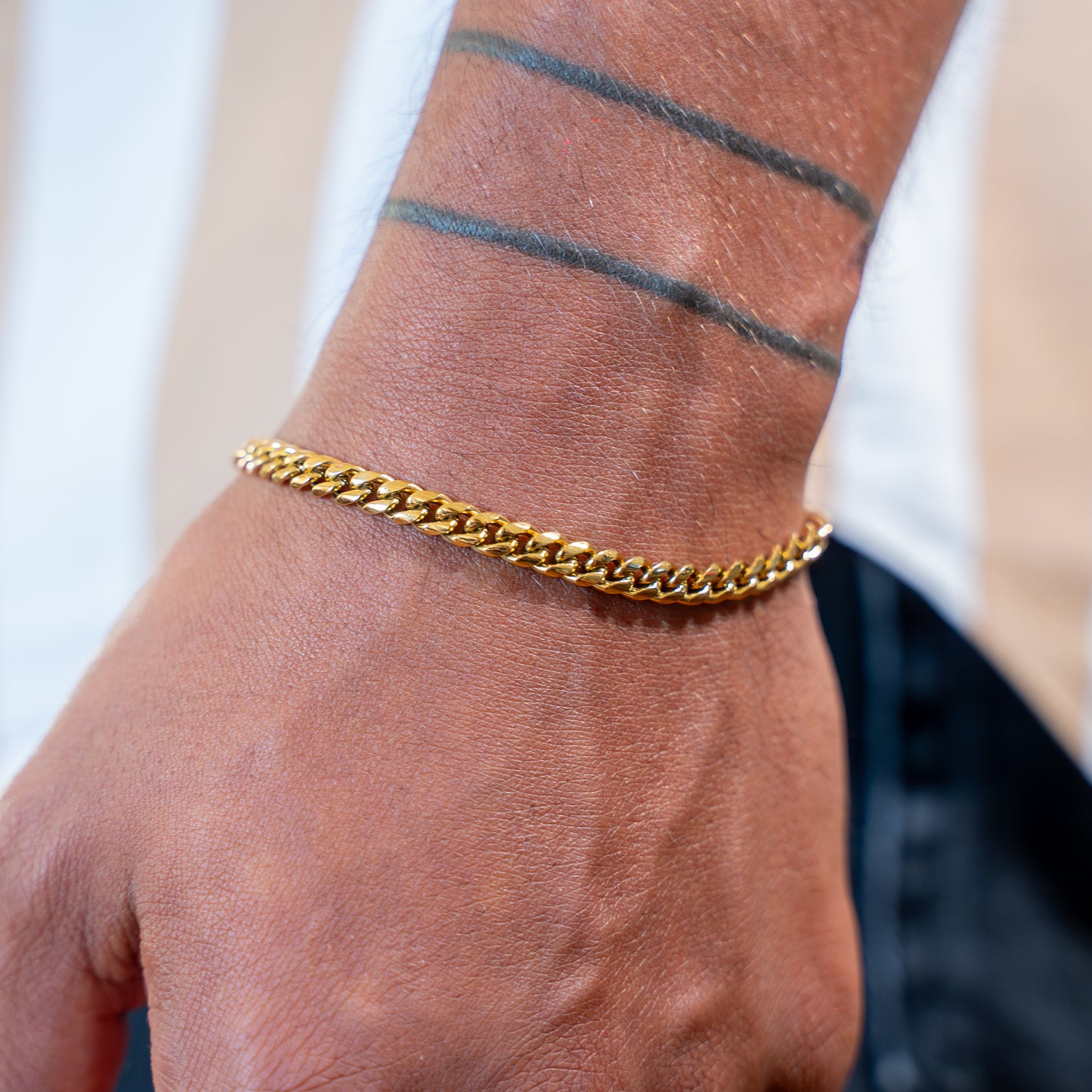 PULSERA CUBAN GOLD 5MM
