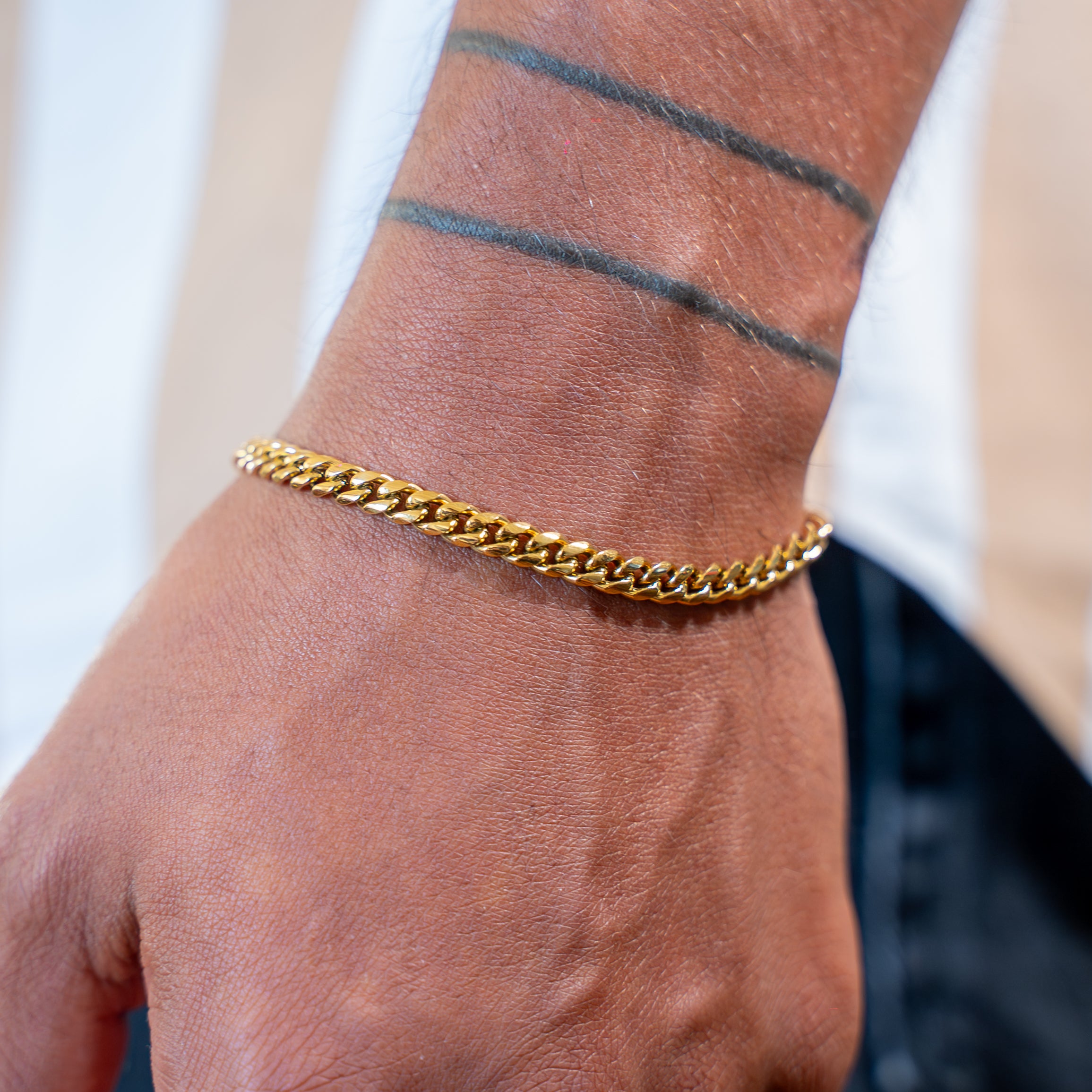 PULSERA CUBAN 5MM GOLD
