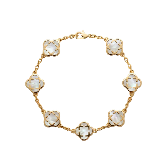 PULSERA TREBOL WHITE